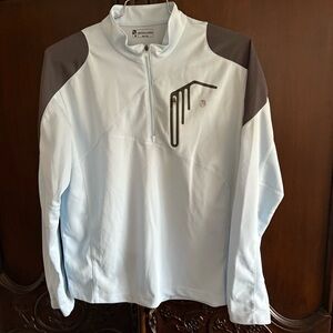 Vertical Limit Men’s 1/4 Zip Long Sleeve Pullover Light Blue size Medium